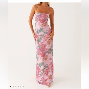 Floral Pink Maxi Dress